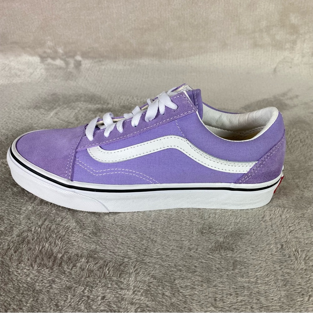 Vans Old Skool Shoes Men 6 Women 7.5 Light Purple Suede Skate‎ Sneakers NEW - Picture 2 of 10
